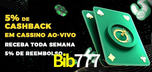 Promoções do cassino ao Vivo Bib777